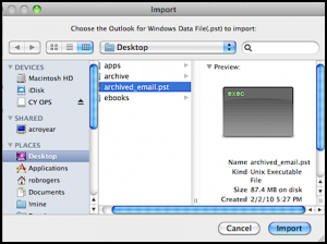 read outlook pst file on mac