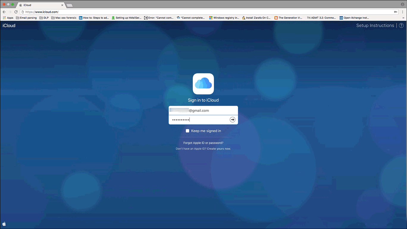 login iCloud