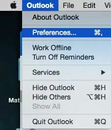 how to separate email accounts in outlook for mac