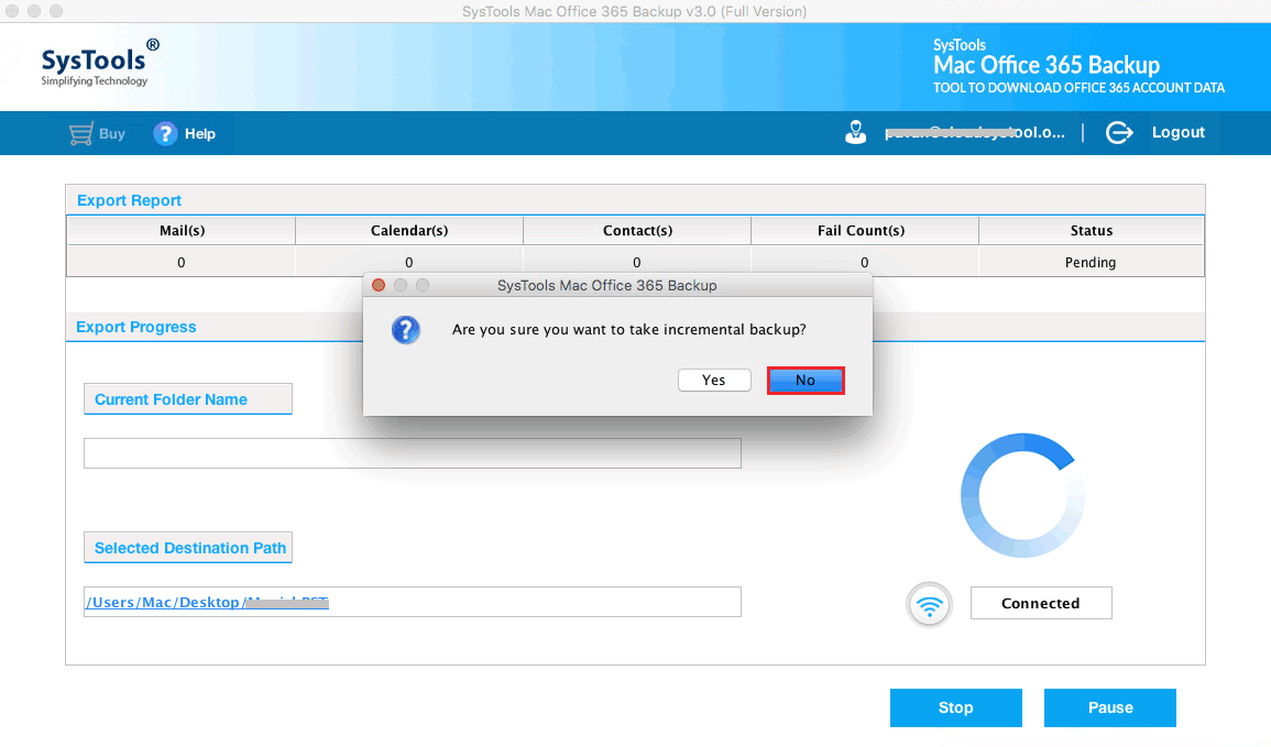 chose incremental backup