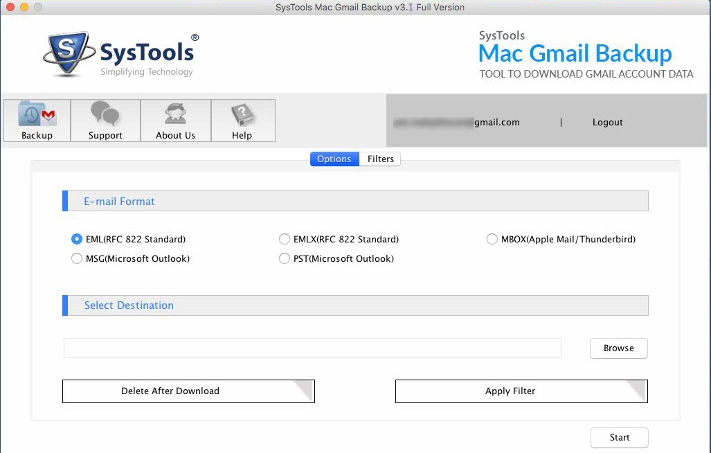 gmail e-mail downloads + outlook for mac