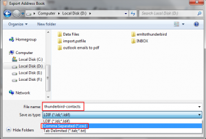 how to import contacts into outlook from thunderbird