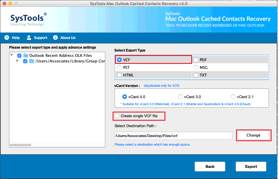 outlook for mac export contacts