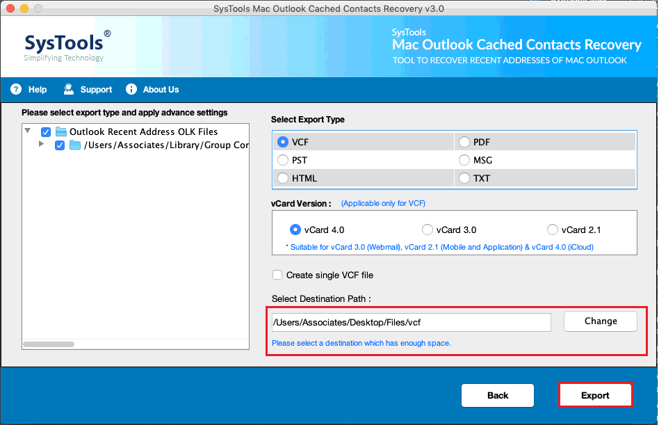 convert Outlook cache to contacts