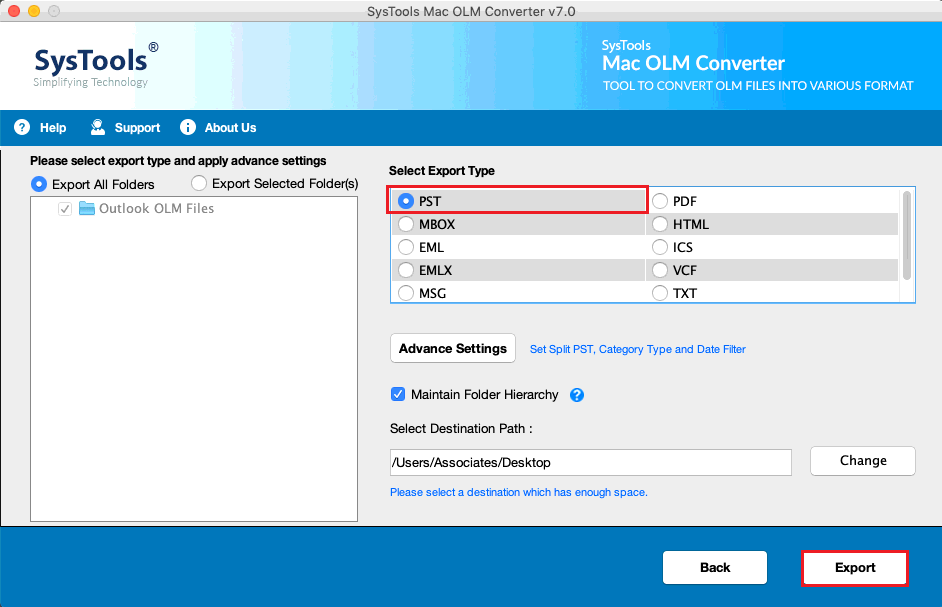 export to pst outlook 2016 mac