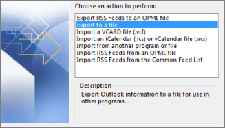 export to a file option