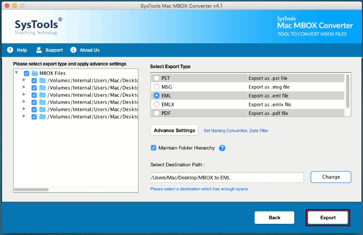 export emails from mac mail to hard drive