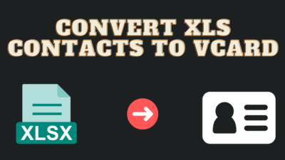 Convert XLS Contacts to vCard