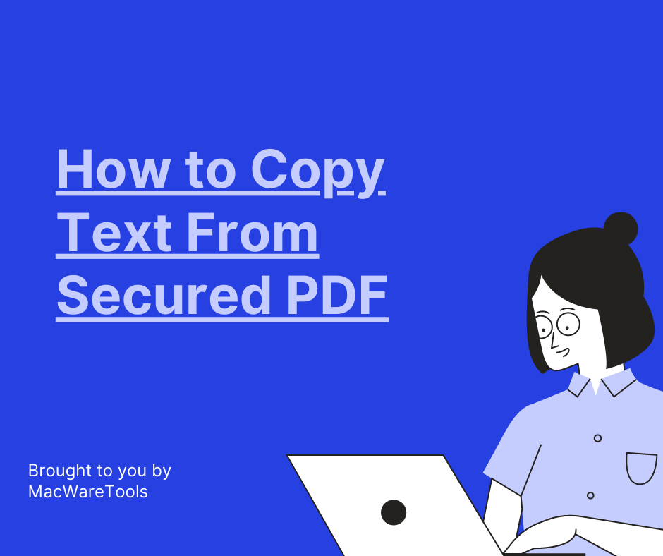 how to copy text from secured PDF