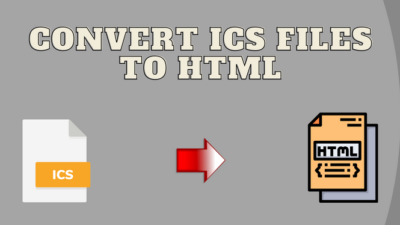Convert ICS files to HTML