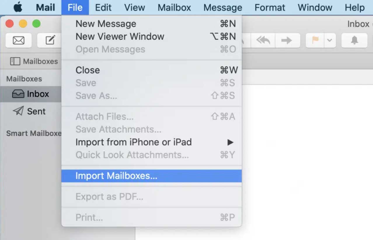 import mailboxes