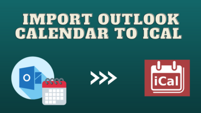 Import Outlook Calendar to ical