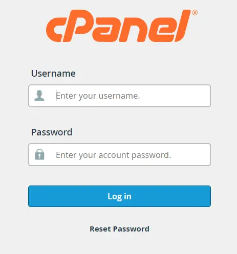 enter username and password