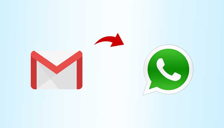 how to send gmail link to whatsapp