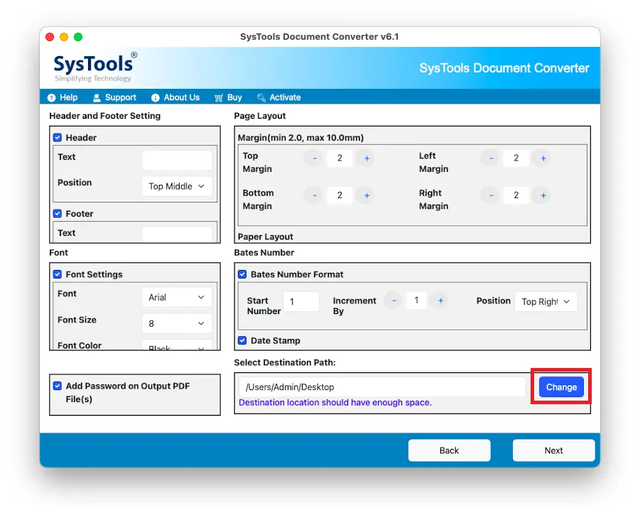 select a location to save pdf