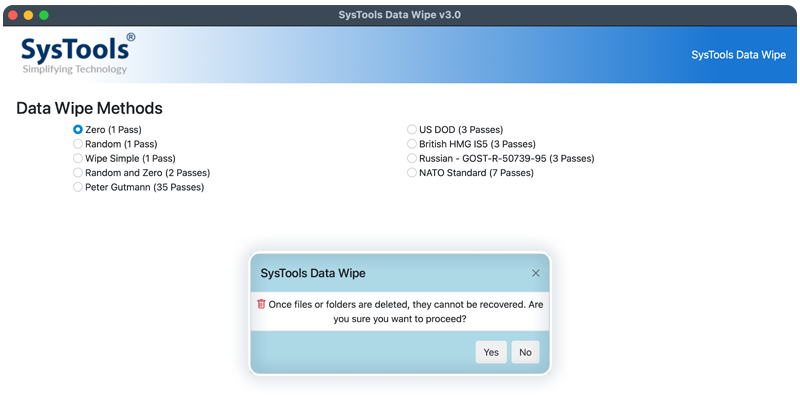 features of data erasure tool