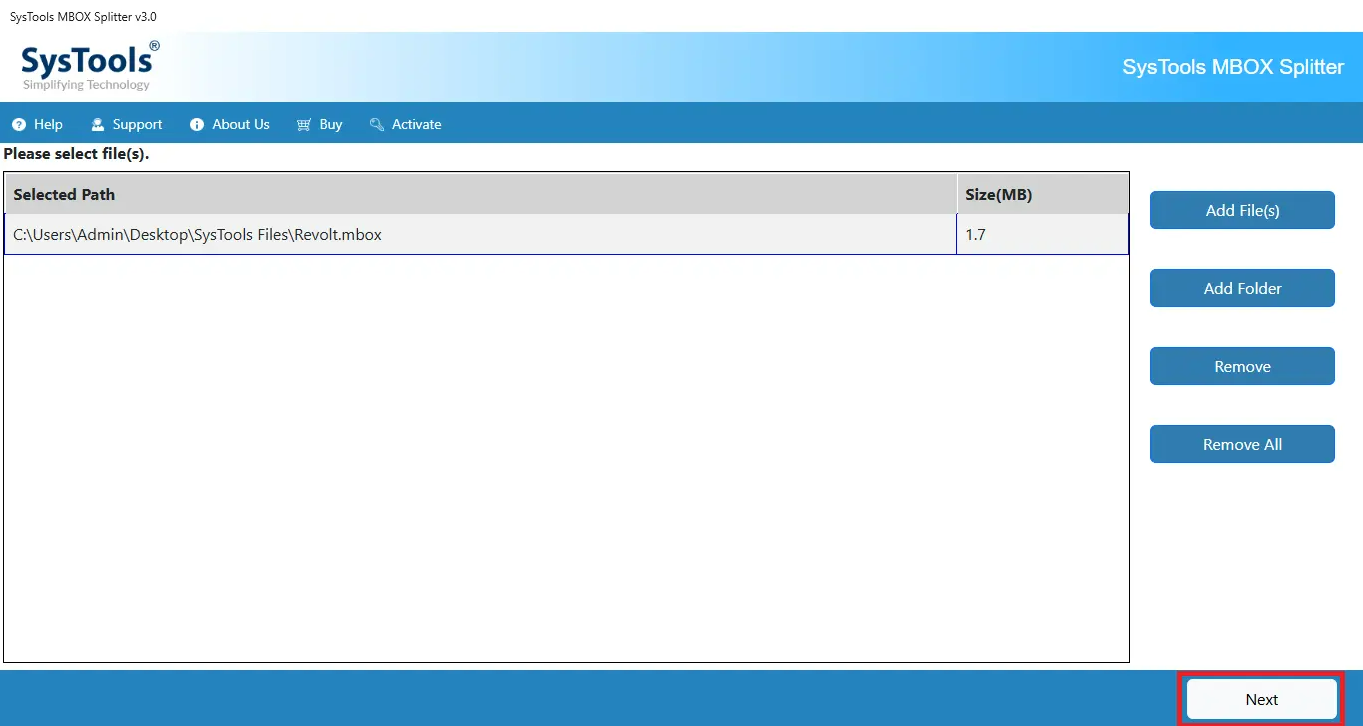 select file type